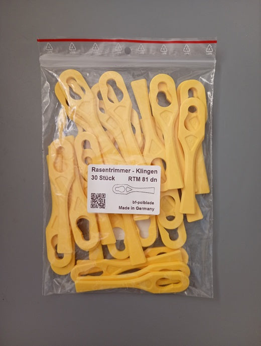 30 Stück "RTM 81dn" Ersatzklingen für Rasentrimmer