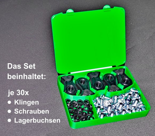 30 Stück "RMK 42am" Klingen für Mähroboter mit M4 Befestigungsschrauben