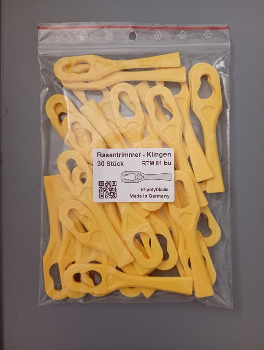 30 Stück  "RTM 81bu"   Ersatzklingen für Rasentrimmer
