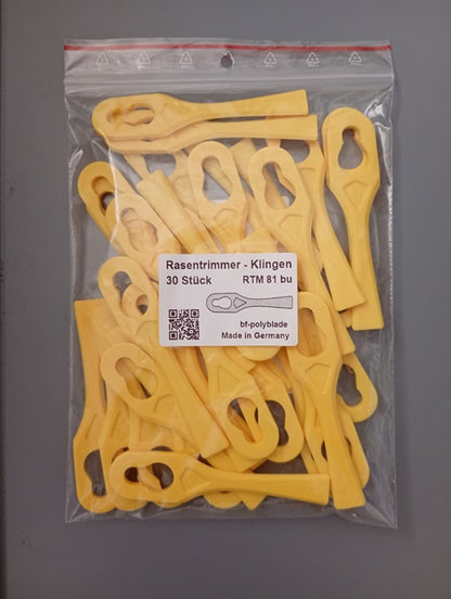 30 Stück  "RTM 81bu"   Ersatzklingen für Rasentrimmer