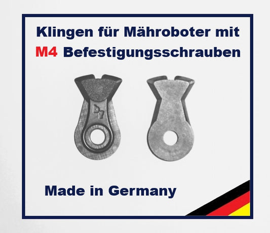 30 Stück  "RMK 42am"   Klingen für Mähroboter mit M4 Befestigungsschrauben